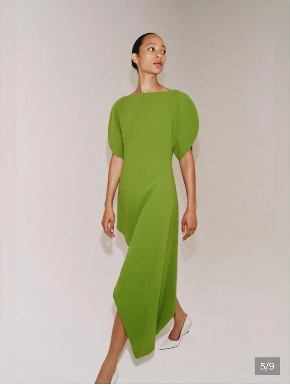 Zara Green Asymmetric Dress